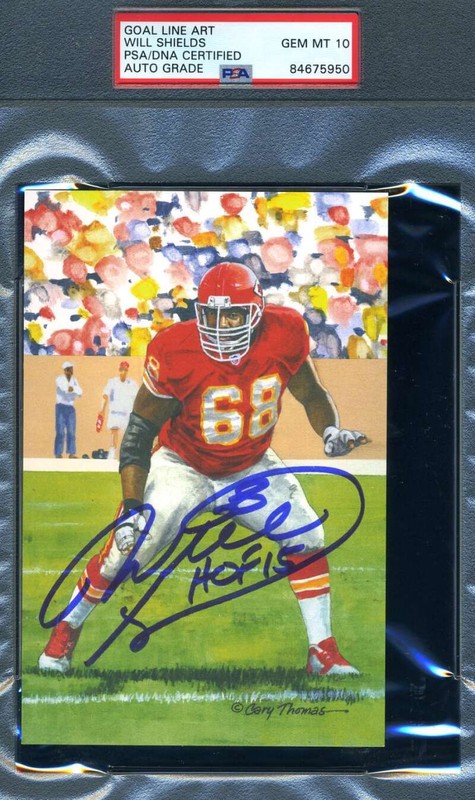 Will Shields Gem Mint 10 PSA DNA Slabbed Signed Goal Line Autograph GLAC