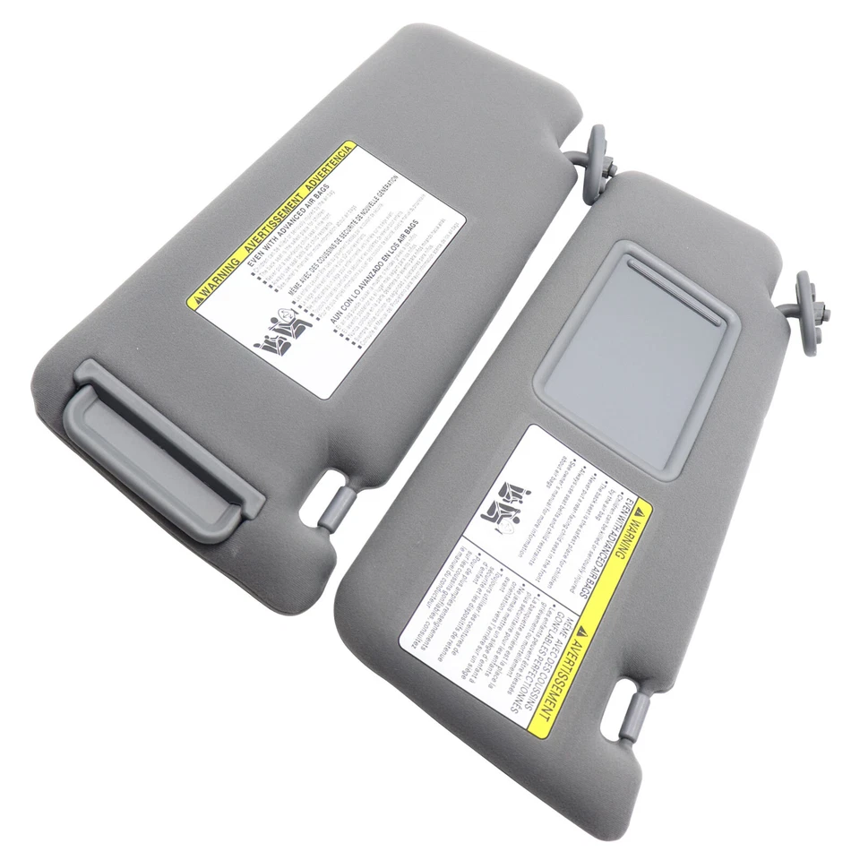 2005-2015 For Toyota Tacoma Sun Visor LH Driver & RH Passenger Side Gray 1 Pair - Image 3 of 4