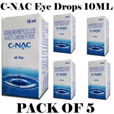 Cataract Eye Drops - Glaucoma, Non Carnosine (NAC), Can Cataracts C PACK 5