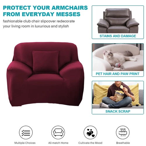 Stretch Sofabezug Schonbezug Massiv Sofabezüge Couch Möbel Schoner 160g - Bild 22 von 54