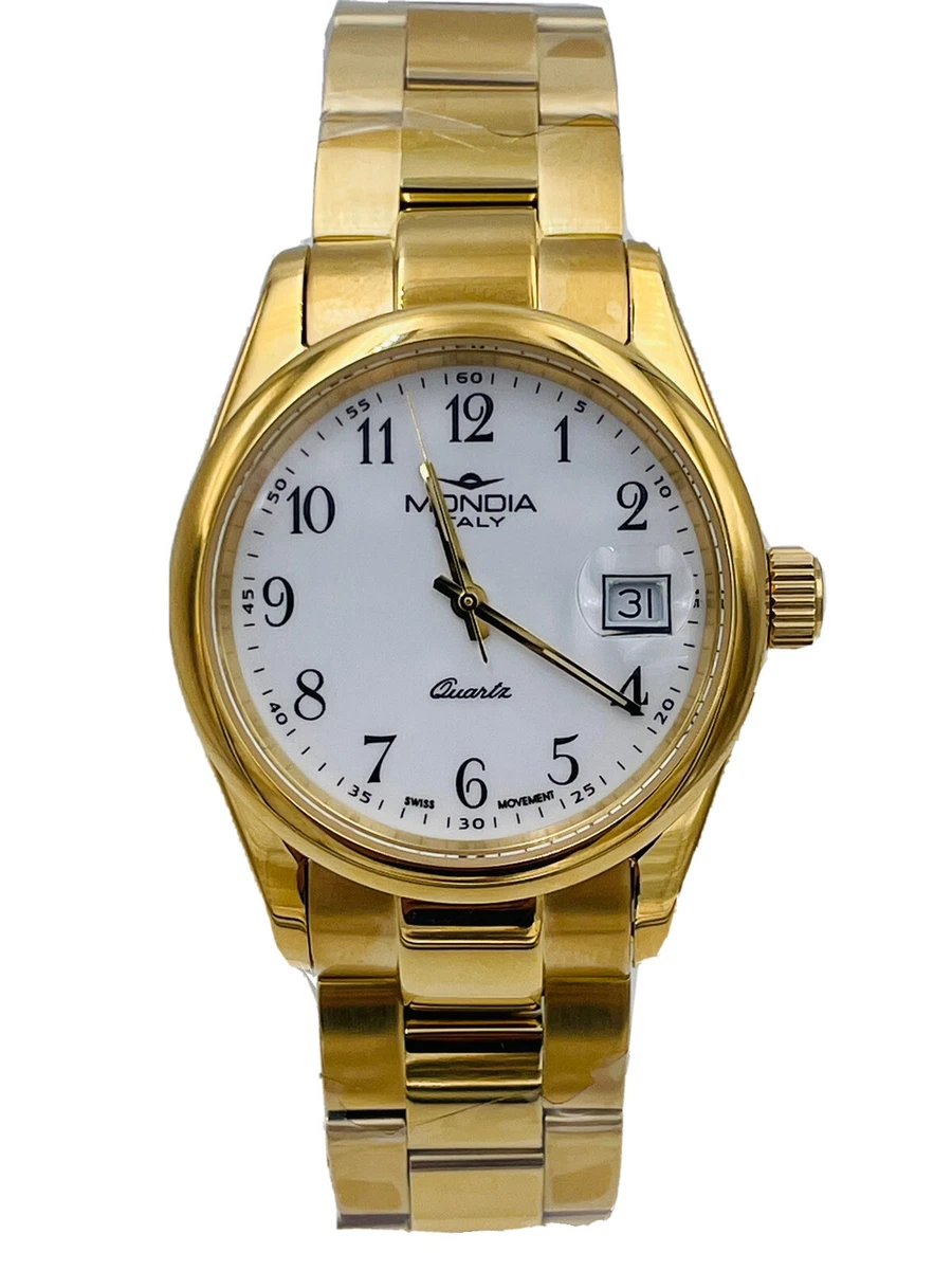 Watch Mondia 1 15 32in Gold Plated Swiss Moviment 6684PW 360 on Sale New