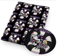 Halloween Beetlejuice Polycotton blend fabric 18"x55" 1217413 HALF YARD