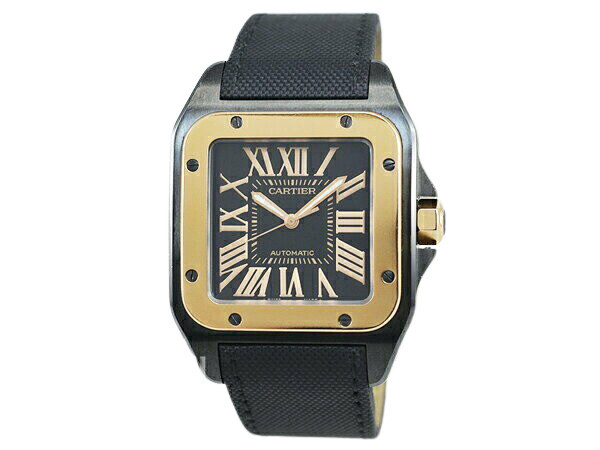 Cartier Santos Men's Black Watch 