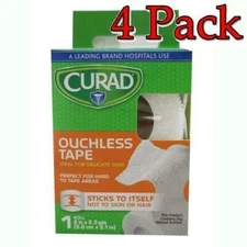 Curad Ouchless Tape 2in X 2.3yds - 1 Roll (Pack of 4)