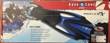 AQUA LUNG Sport ProFlex FX Men's 7-10 Women's 8.5-11.5 Blue Swim Fins Flippers