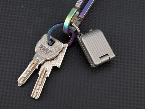 Mini Titanium Pocket Folding D2 Blade Knife Portable Outdoor Travel EDC Keychain - Picture 8 of 11