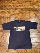 90s VTG PHAT FARM MADE in USA Shirt The New American Dream Sz L Navy Blue