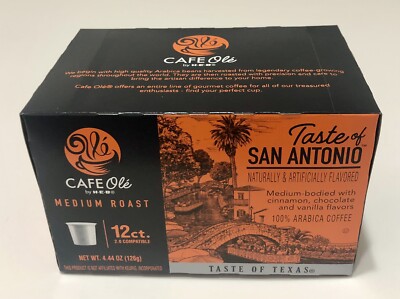 HEB 4.44oz K-Cup Pods Box Taste Of San Antonio CAFE Ole  by H-E-B  Medium Roast