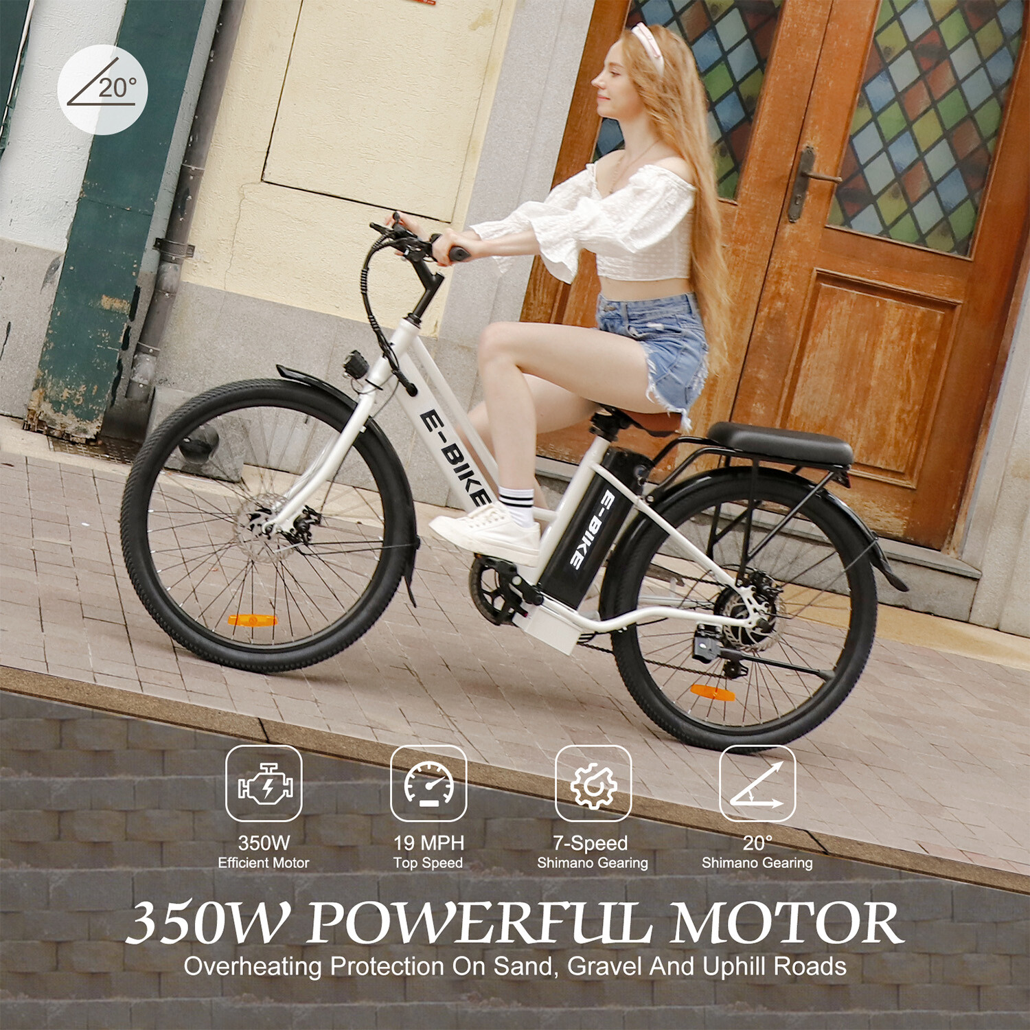 Vélo électrique ERuby Hardtail DD – 26 Pouces, Ville, 250W, 50km – Rouge, Neuf