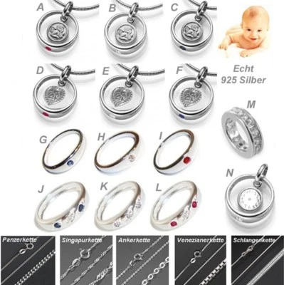 MARKENLOS - SCHMUCK ECHTSCHMUCK TAUFRING SCHUTZENGEL 925 SILBER TAUF KETTE RING ENGEL ANHÄNGER TAUFE SCHMUCK NEU