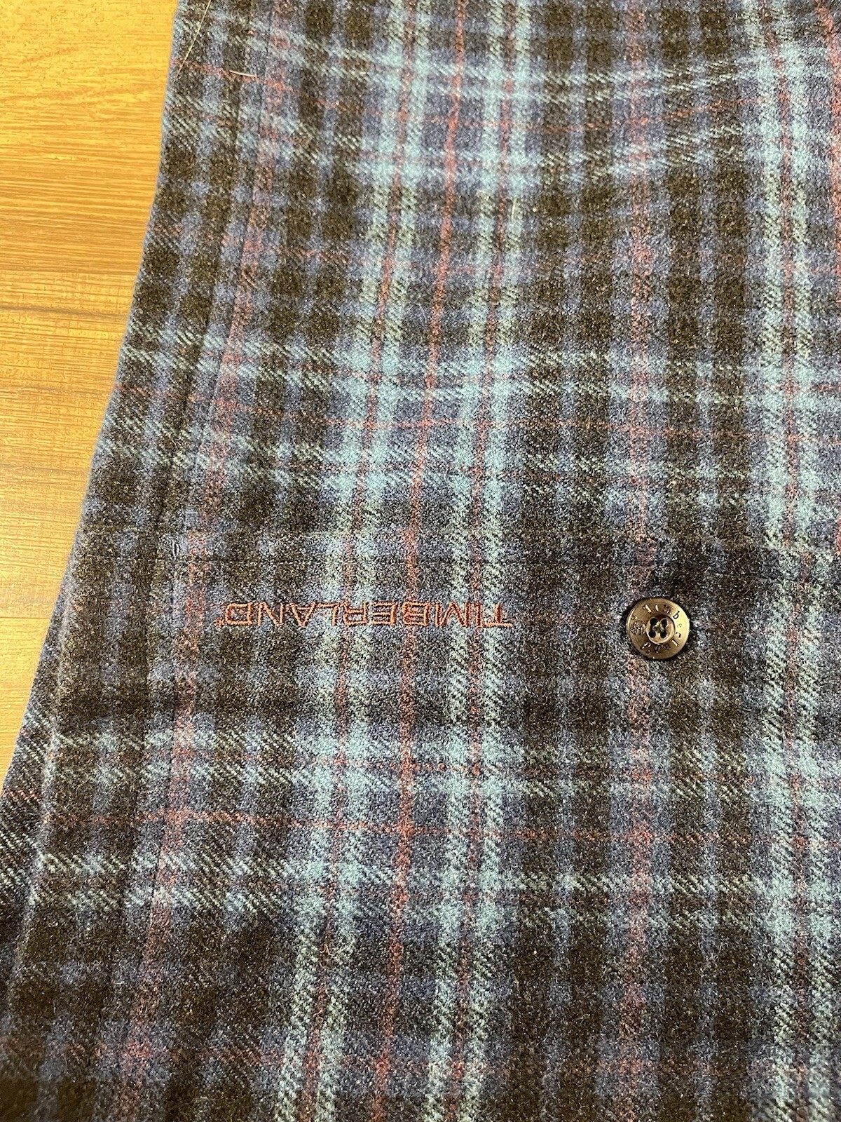 Timberland Plaid Pullover Button Down Coat Jacket… - image 5