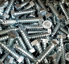 1/2" x 2" Hex Head Lag Screw / Bolt Zinc Plated Free Shipping 