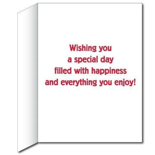 Tarjeta de cumpleaños gigante de diseño de stock de 3' con sobre - regalos y globos Foto 3 de 3