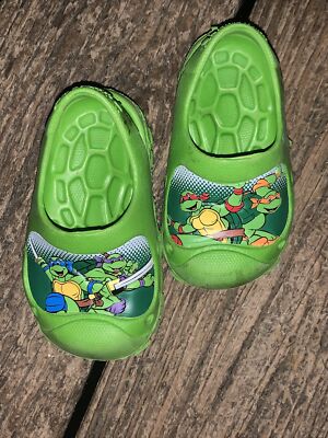 TMNT Teenage Mutant NINJA TURTLES Clogs Crocs Green Sandals 5 6