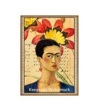Frida Kahlo Floral Collage Exclusive Cotton Fabric Quilt Block K20