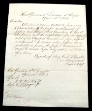 CIVIL WAR SHARPSHOOTER COLONEL WILLIAM W WINTHROP SGD CIRCULAR 1863