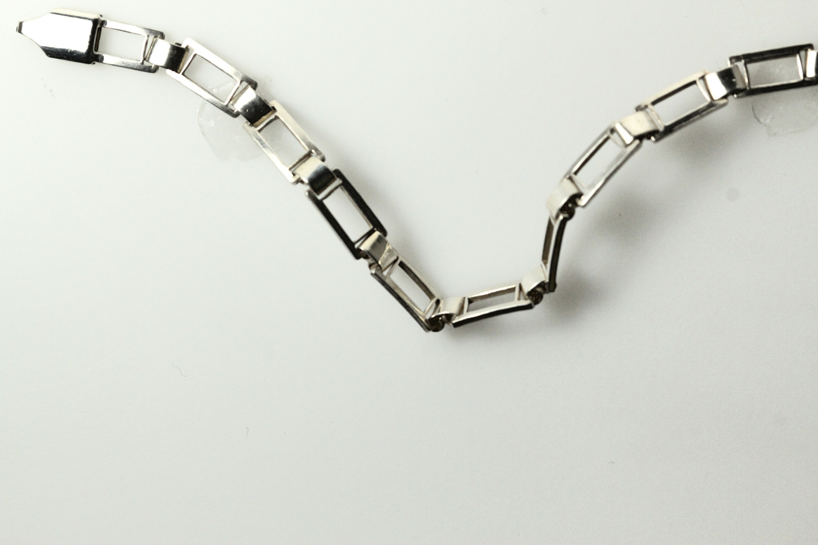 925 Sterling Silver 7.75" Rectangular Link Bracel… - image 6