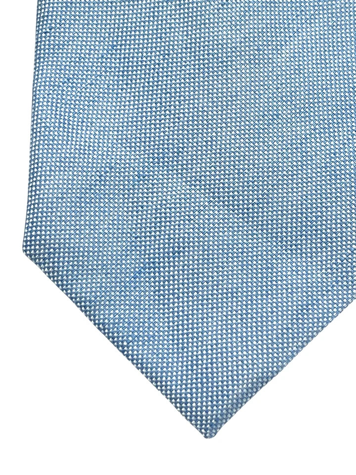 Corbata Banana Republic de lino mezcla de seda azul claro resistente a las manchas 58 pulgadas Foto 2 de 4