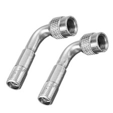 2X 90 Grad Winkel Reifen Ventil Verlängerung Adapter Motorrad Auto Bike UK