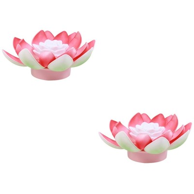 2 Pack Vasen Colorfast Artificial Lotus Flower Lantern