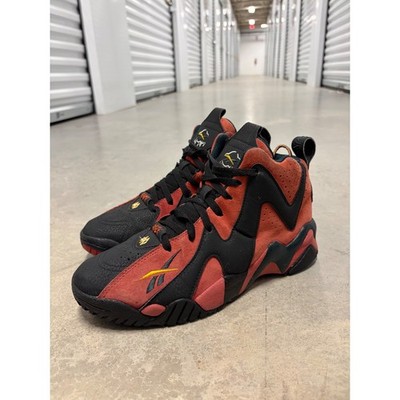 Reebok Kamikaze II Shawn Kemp Mens Size 8 Red Black FZ4006 Good High Top Sneaker