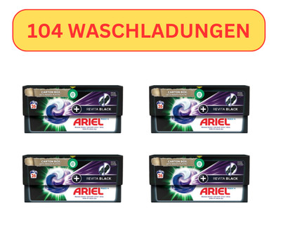 Ariel Pods Black Plus   4 x 26 Waschmittelkapseln (104 Stück)