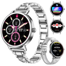 Montre Connectée Femme Téléphone Bluetooth pour Android & IOS 100 Modes Sport Montre Fitness