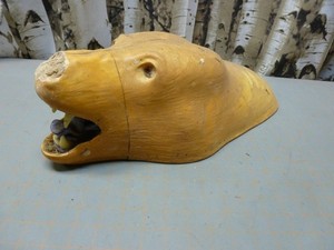 1987 Black Bear Skin Rug Rugshell Open Mouth Head TAXIDERMY FORM R-216 W/ Jawset