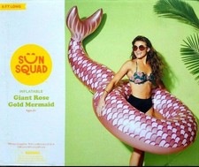 Sun Squad Mermaid Tail Water Pool Float - Rose Gold 6 Ft.