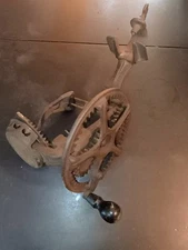 Antique Reading Hardware Cast Iron Bench Mount Apple Peeler Parer 