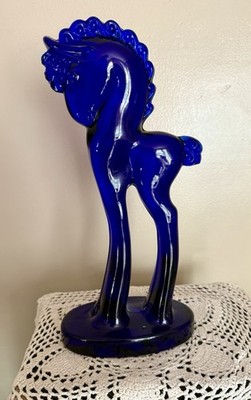 MOSSER   Rich  Cobalt  Glass  Rare  Limited  Edition  Large  Heavy  UNICORN