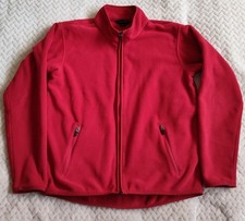 Lands End Jacket Soft Fleece Full Zip Boy L 14 16 Outdoor School Christmas EUC