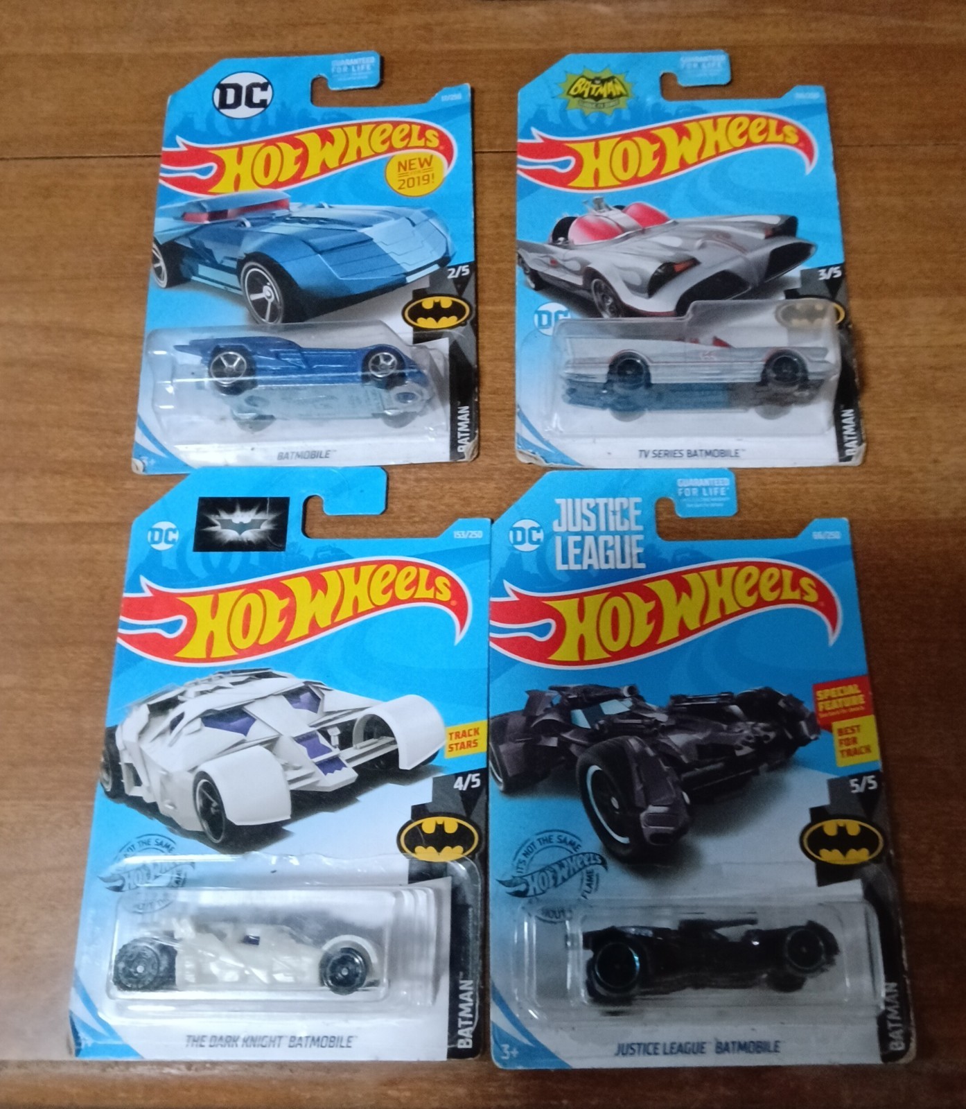 Hot Wheels DC Batman Batmobile 1:64 Diecast Car Lot 4pc TV Dark Knight JL 2019