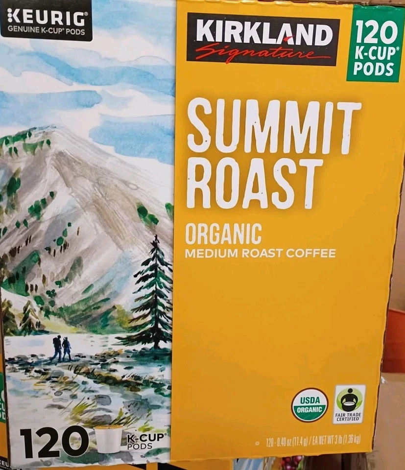 Kirkland Signature Organic  SUMMIT-Medium Roast Coffee, 120 K-Cup Pods - Image 1 of 1
