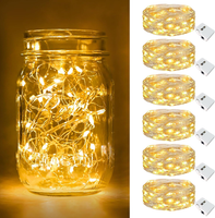 Btfarm 6 StüCk/3 Modi Led Lichterkette Batterie Klein, 2M 20LED Lichterkette Mit