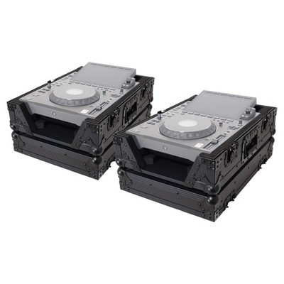 ProX XS-CDXBL Black Case for AlphaTheta CDJ-3000X Media Player 2-Pack