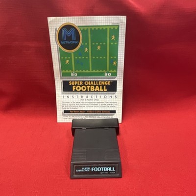 Mattel Electronics Super Challenge Football Atari 2600 Cartridge Manual Included