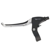 Palanca de freno de bicicleta 4 dedos negro aluminio cuero manijas de freno izquierda