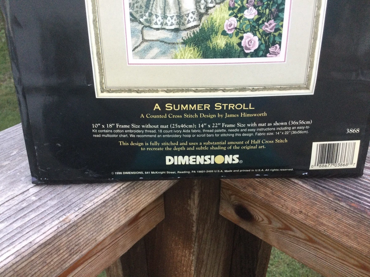Dimensions Gold Collection A Summer Stroll Counted Cross Stitch NEW Kit 3868