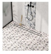 NeoDrain 30-in Linear Shower Drain with Tile Insert Grate Matte Black 304...