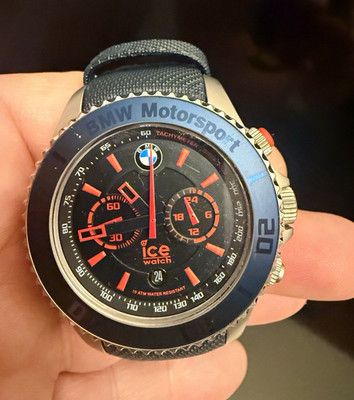 Ice-Watch BMW Motorsport Herren Quarz Uhr Analog Textil blau/schwarz 10 ATM