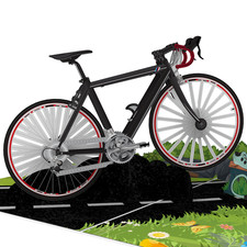 Pop-Up, 3D Fahrrad Grußkarte oder Geschenk zum Geburtstag, Rennrad