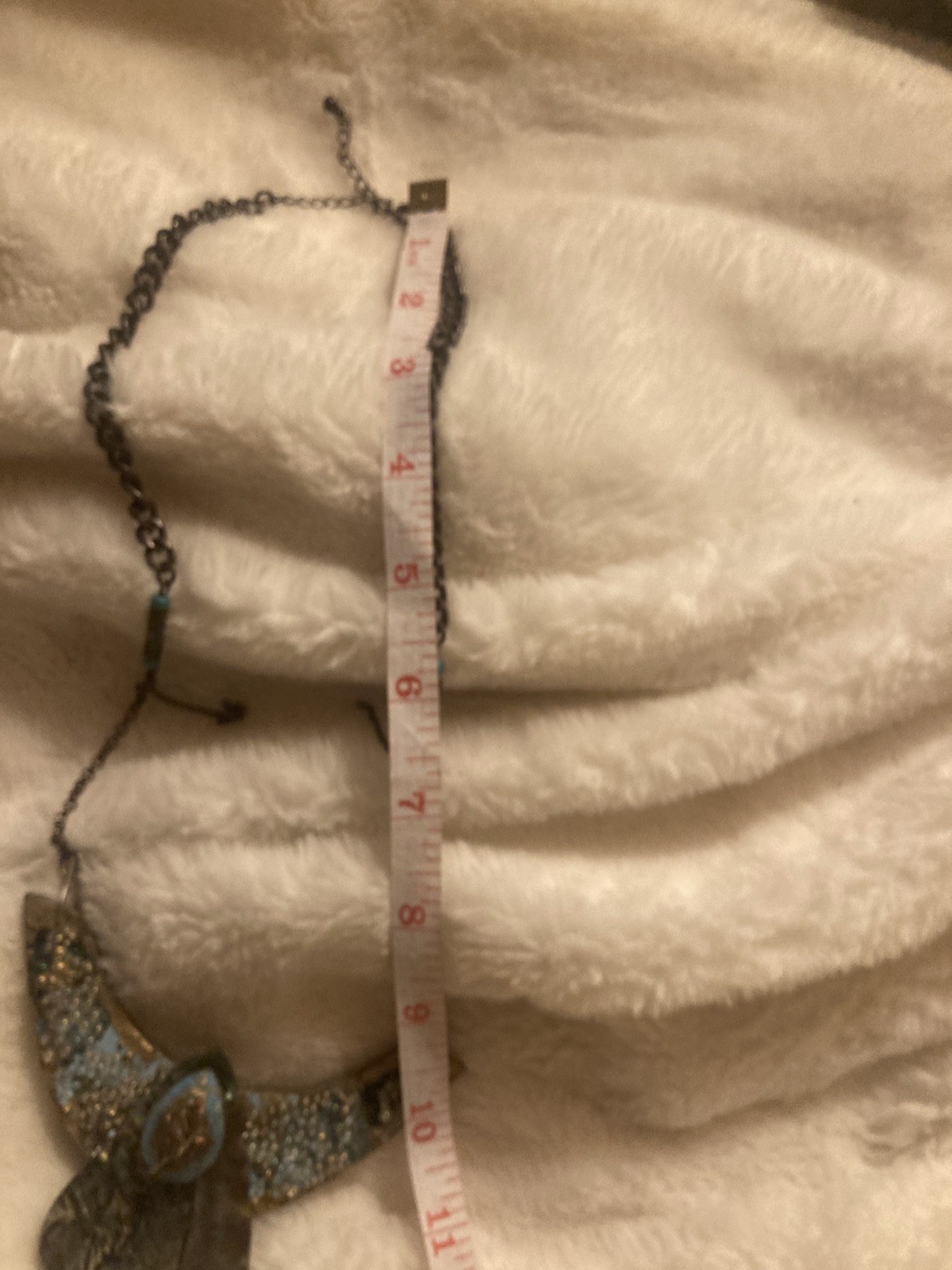 abalone shell large Statement Necklace Beads Bird… - image 7