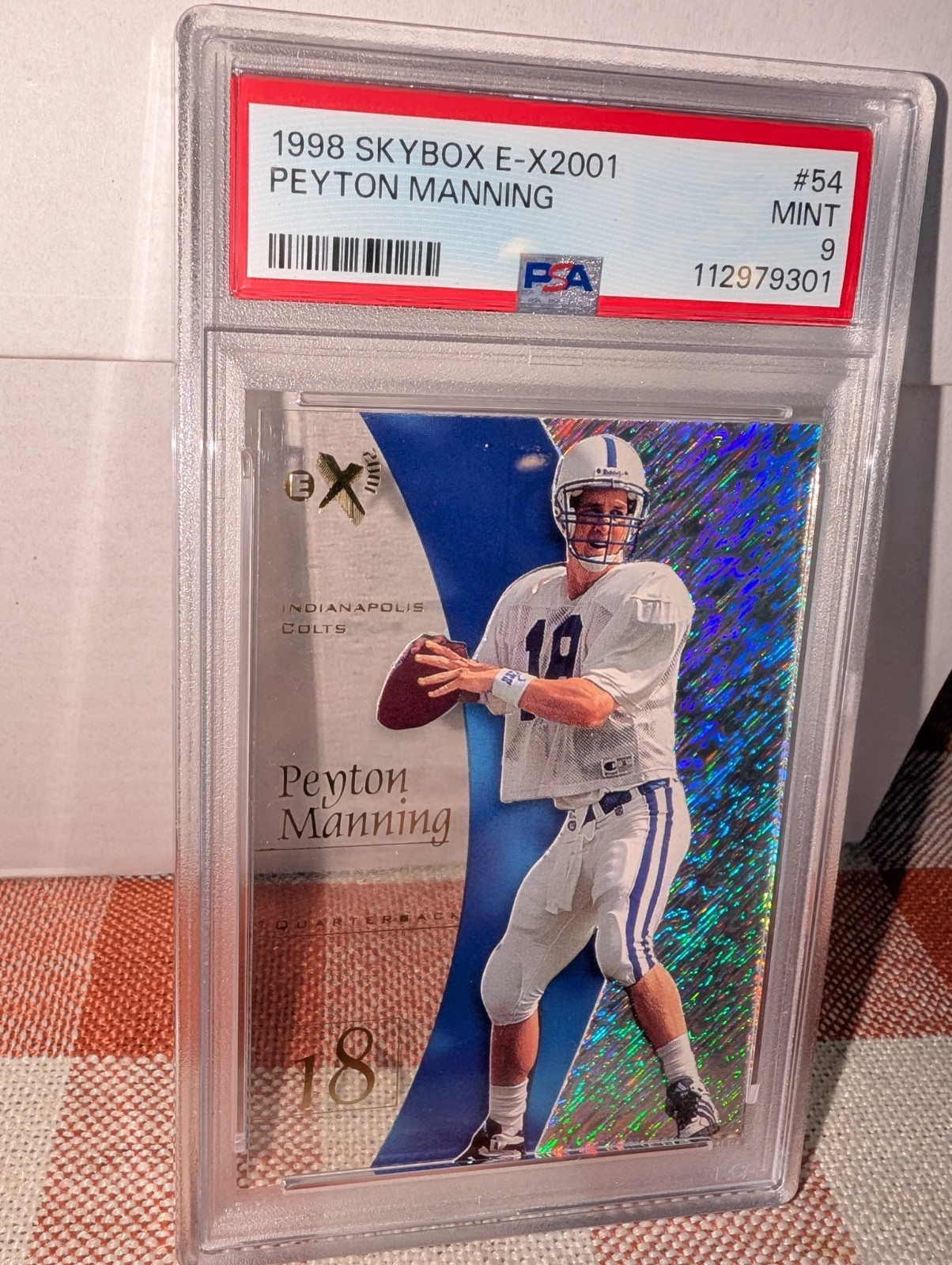 1998 Skybox EX E-X2001 #54 - PEYTON MANNING (RC) - Rookie - PSA 9 Mint Colts