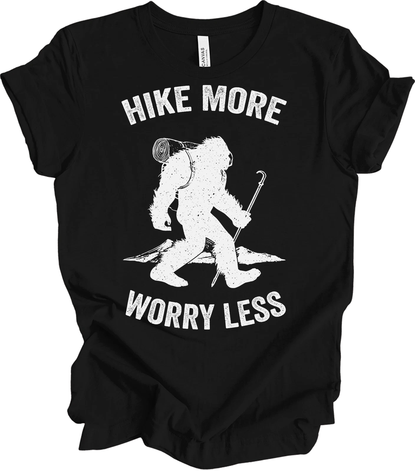 Bigfoot Hiking Shirt Hike More Worry Less Sasquatch Hiker Adventure Lovers Tee
Opens in a new window