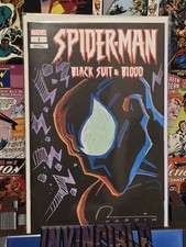 Marvel SPIDER-MAN - COLOR Sketch Black Cover - Original Art By Chad Hardin