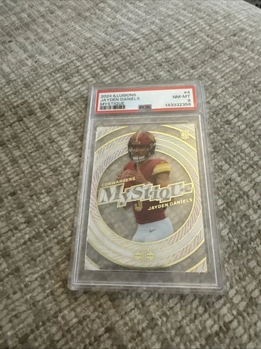 2024 Panini Illusions Jayden Daniels Rookie MYSTIQUE #4 PSA 8 Commanders RC