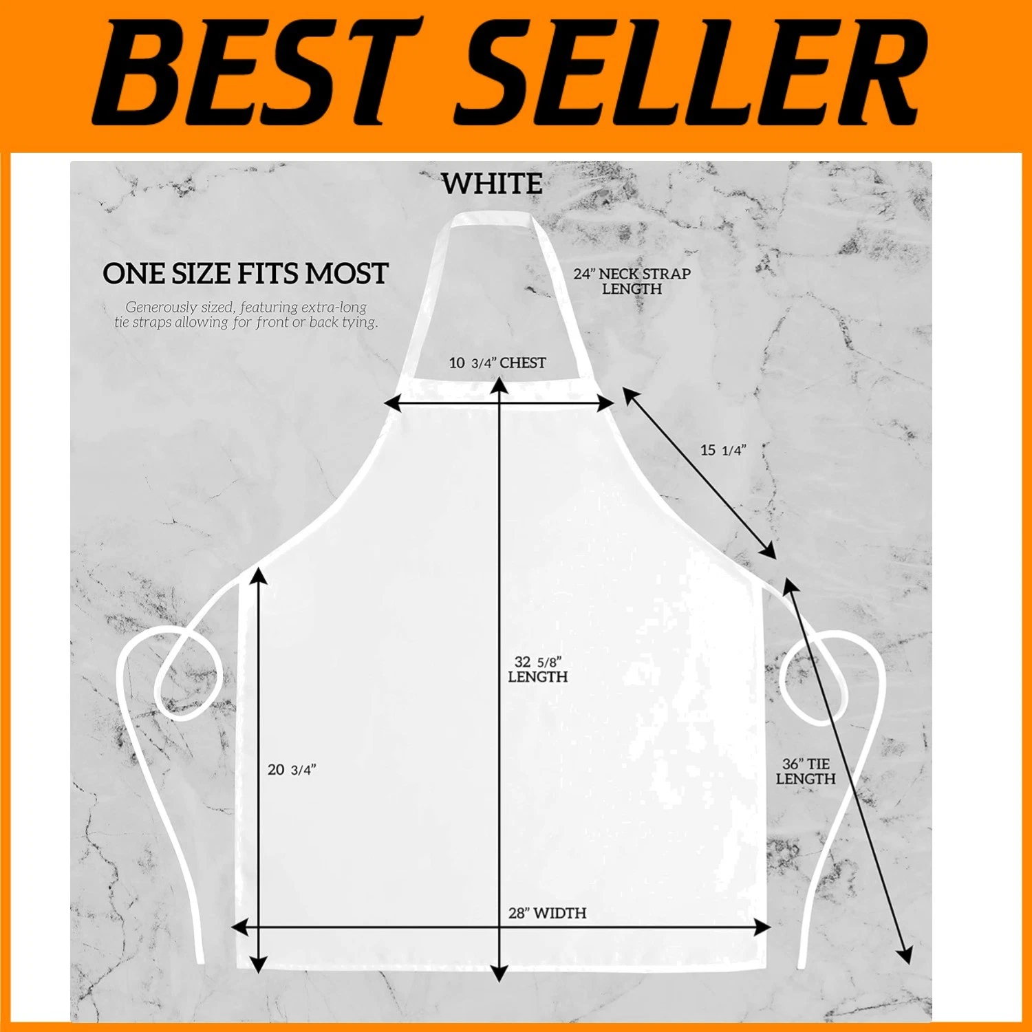 White Bib Apron Set for Chefs, Waitresses - Pack of 12