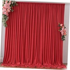 10ft x 10ft Red Backdrop Curtains for Party Wedding Wrinkle Free Red Photo