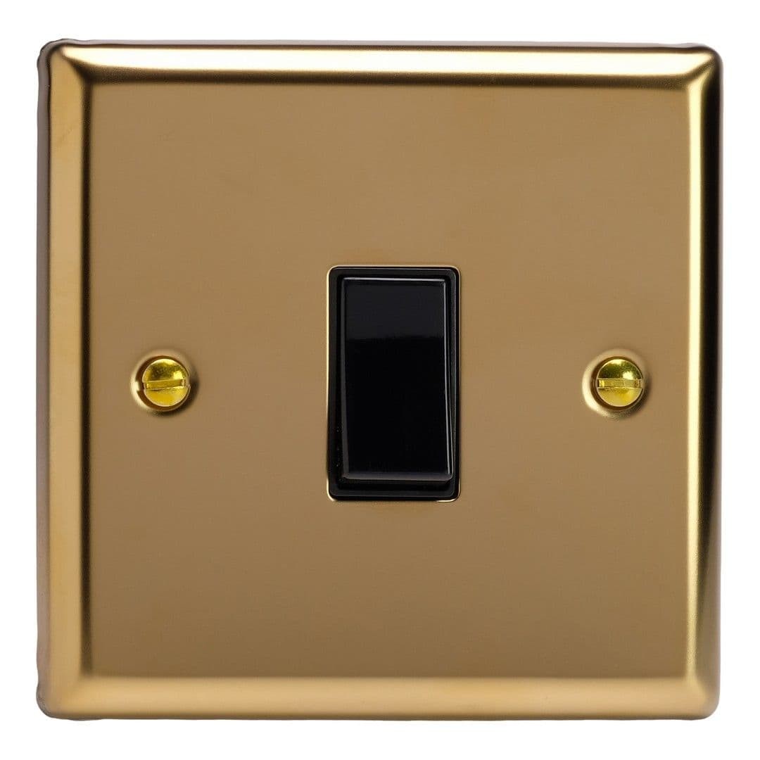 Varilight XVBR1B Classic Victorian Brass 1 Gang 10A Retractive Switch